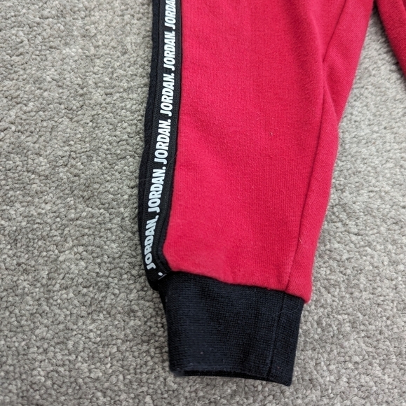 NIKE Air Jordan red and black cotton jogger sweatpants baby boy 18 months - Picture 2 of 5